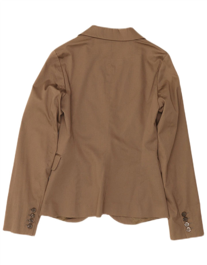 SISLEY Dame 2-knaps blazerjakke IT 38 XS Brun bomuld