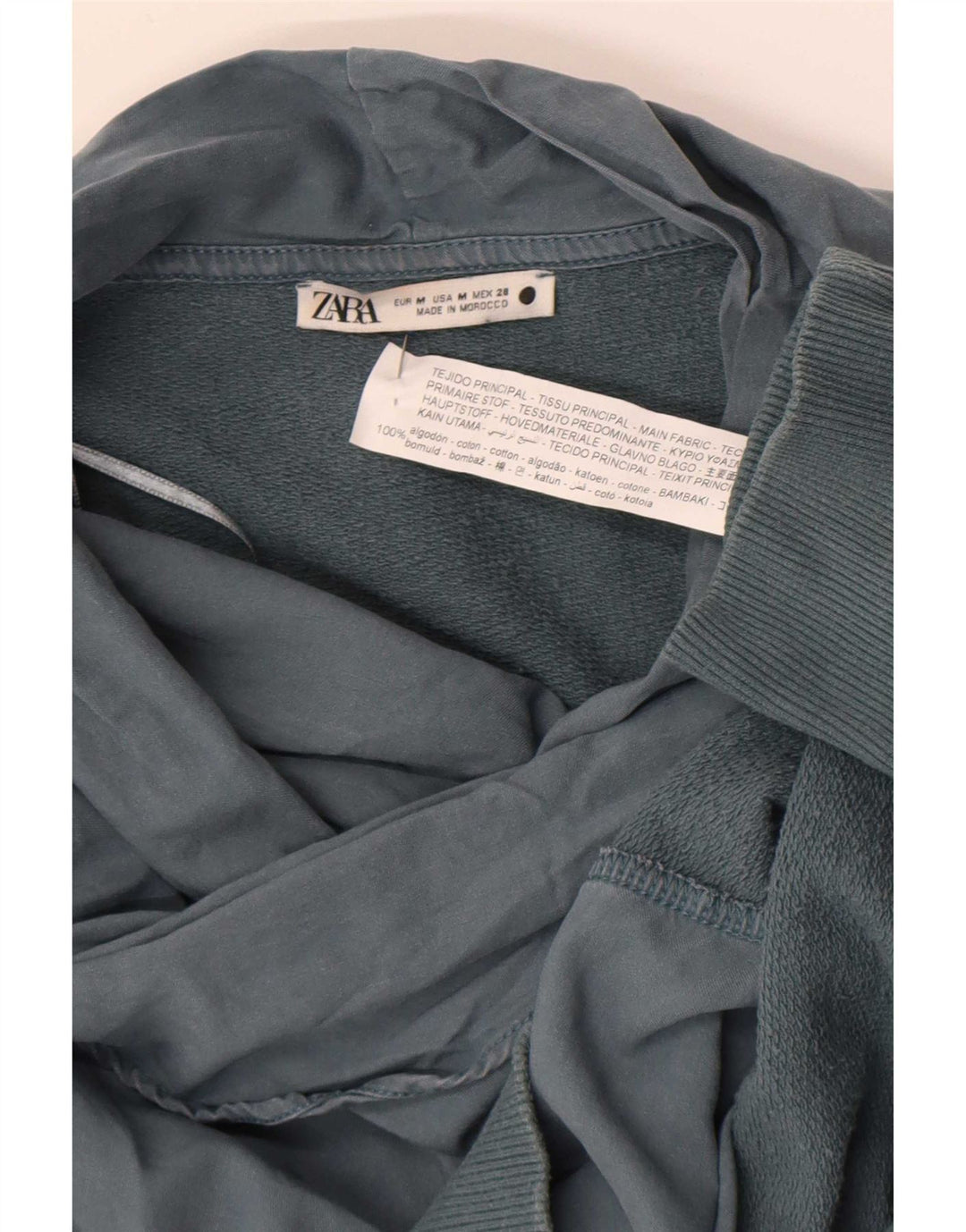 Zara Dame Oversized Sweatshirt Jumper UK 14 Medium Grey Bomuld
