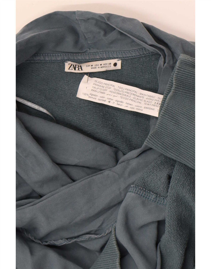 Zara Dame Oversized Sweatshirt Jumper UK 14 Medium Grey Bomuld