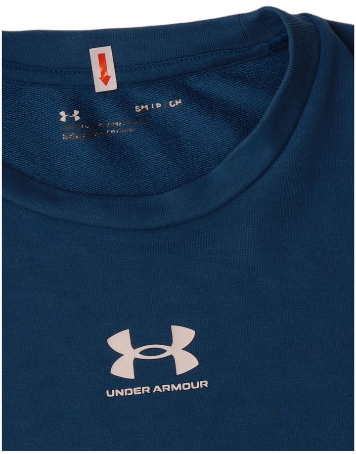 UNDER ARMOUR Womens Oversized Sweatshirt Jumper UK 10 Small Blue Polyester
