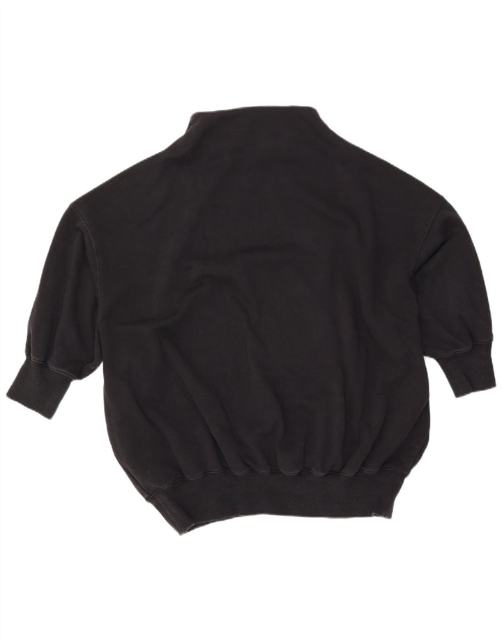 NIKE 3/4-ærmet oversize sweatshirt trøje til kvinder UK 10 Lille sort