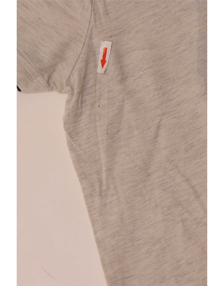 Desigual Herre Grafisk T-Shirt Top Stor Grå Bomuld
