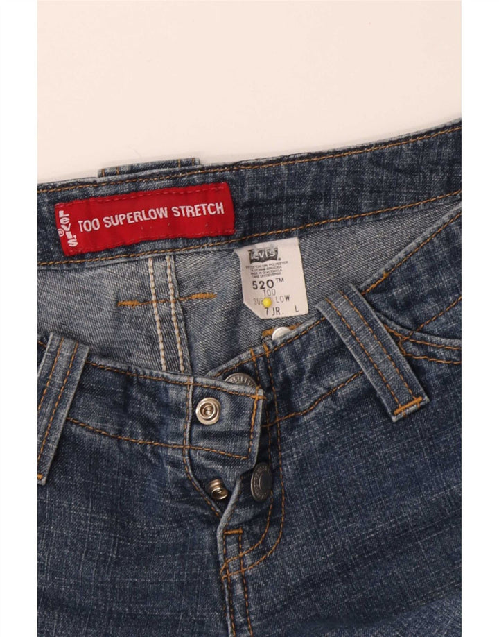 Levi's Womens 520 Super Low Flared Jeans US 7 Medium W28 L32 Blå Bomuld