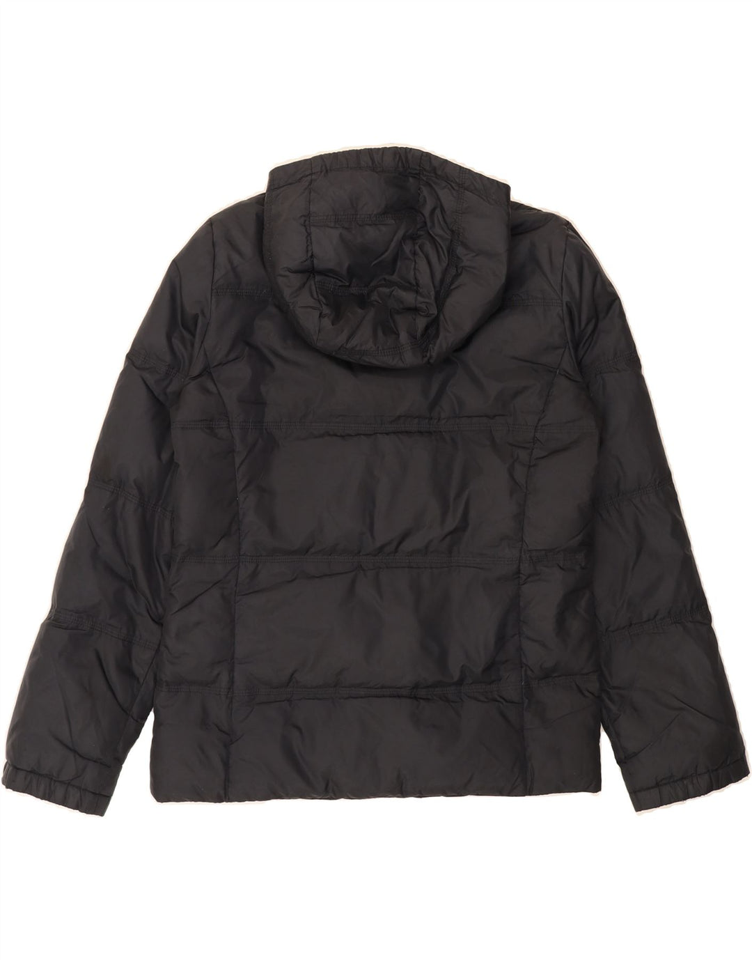 DIADORA Womens Hooded Padded Jacket UK 14 Medium Black Polyamide Vintage Diadora and Second-Hand Diadora from Messina Hembry 