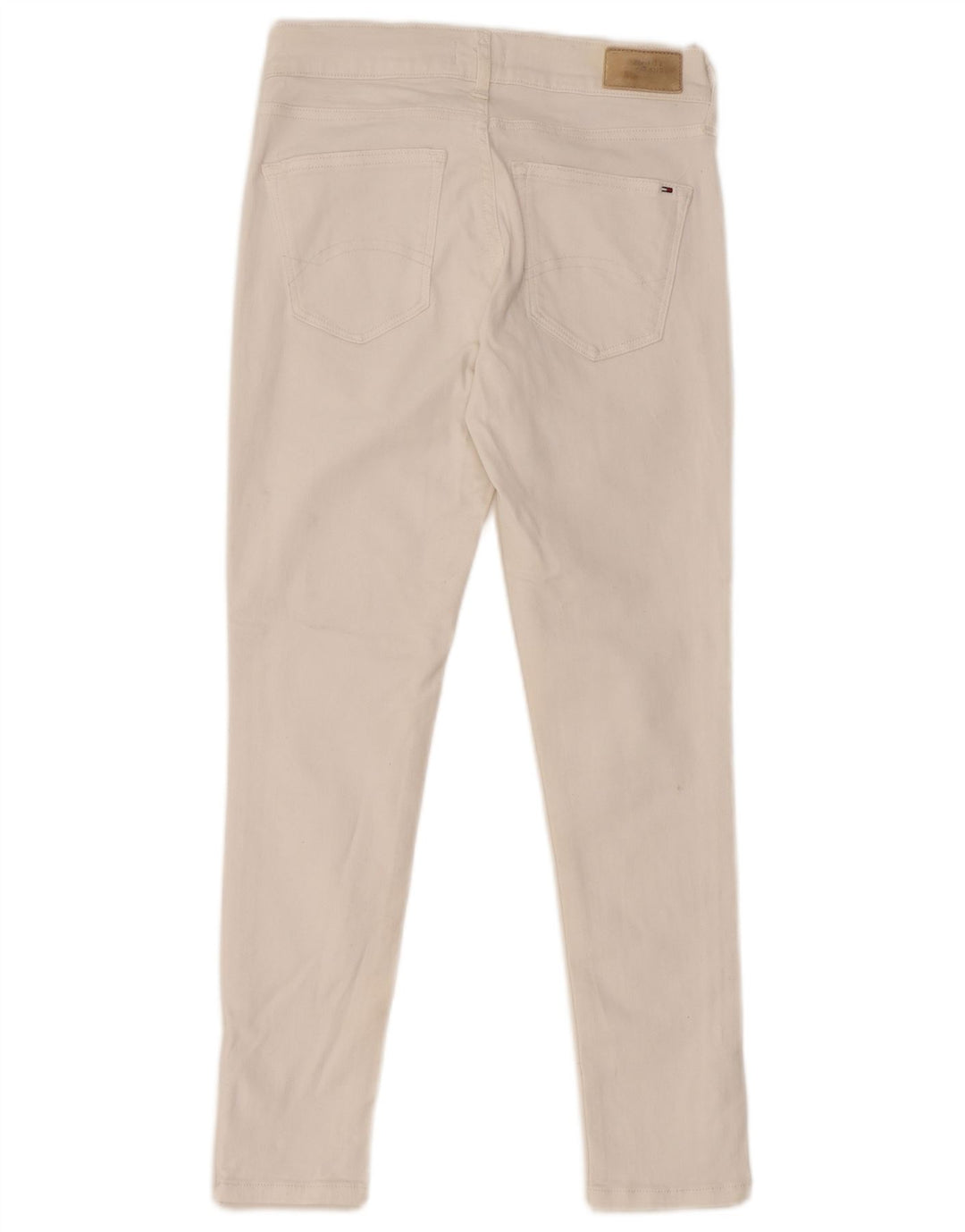 TOMMY HILFIGER Dame mellemhøjde skinny jeans W25 L25 hvid bomuld