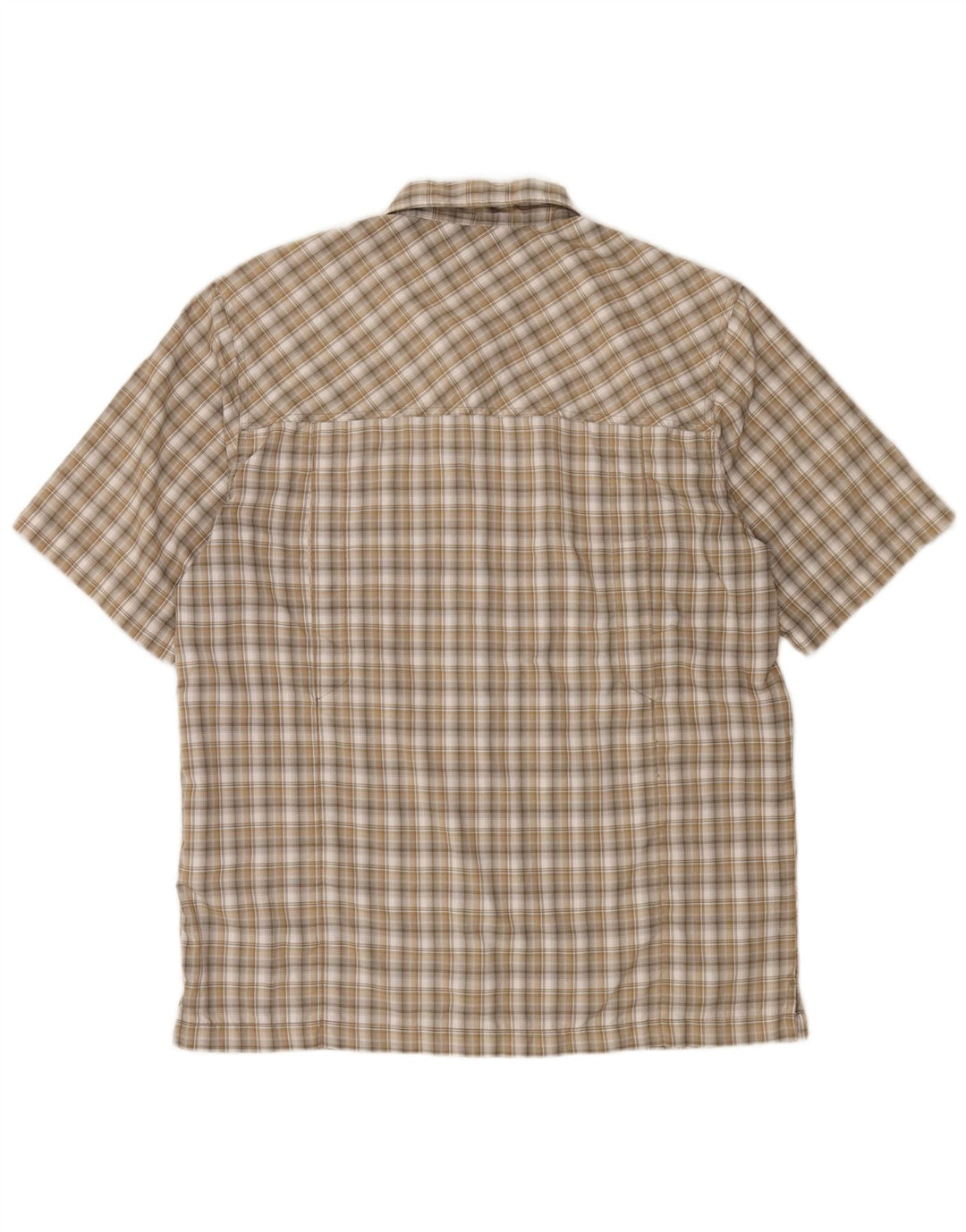 MC Kinley Kortærmet Herreskjorte Medium Khaki Ternet polyester