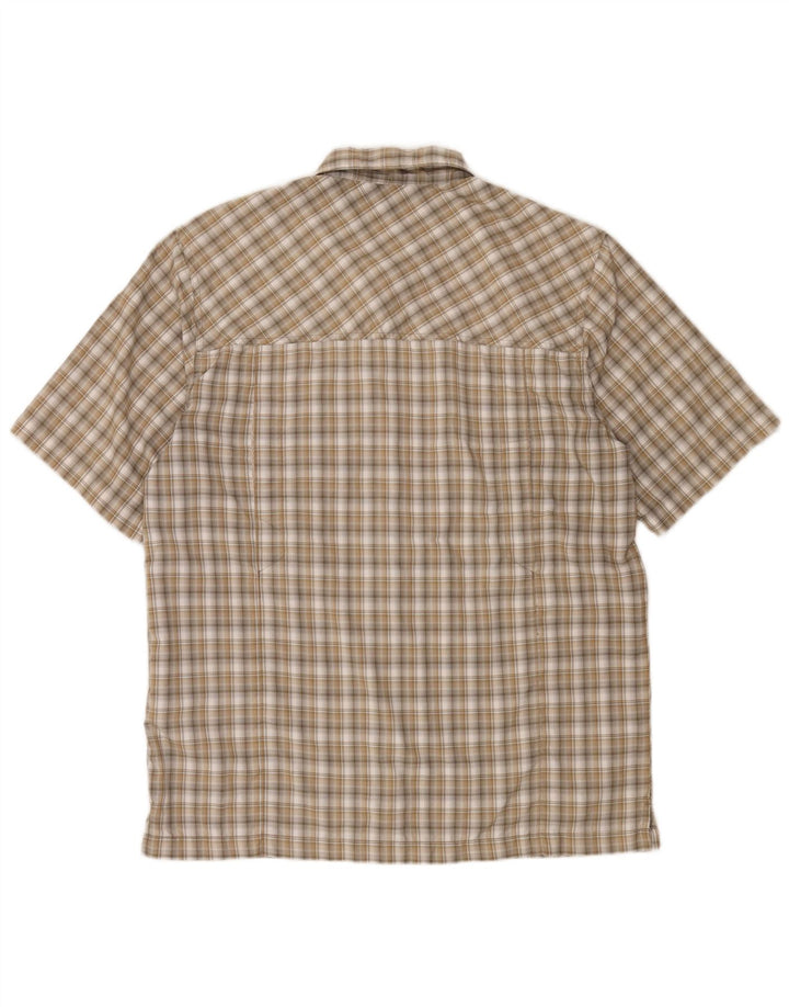 MC Kinley Kortærmet Herreskjorte Medium Khaki Ternet polyester