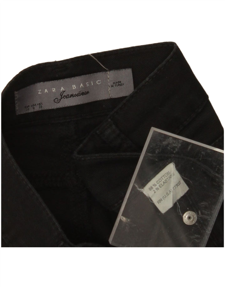 ZARA Womens Straight Jeans EU 38 Small W28 L28 Black Cotton