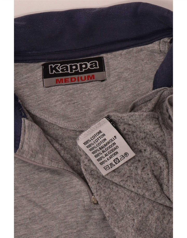 Kappa Dame Grafisk Sweatshirt Jumper UK 14 Medium Grey Colourblock