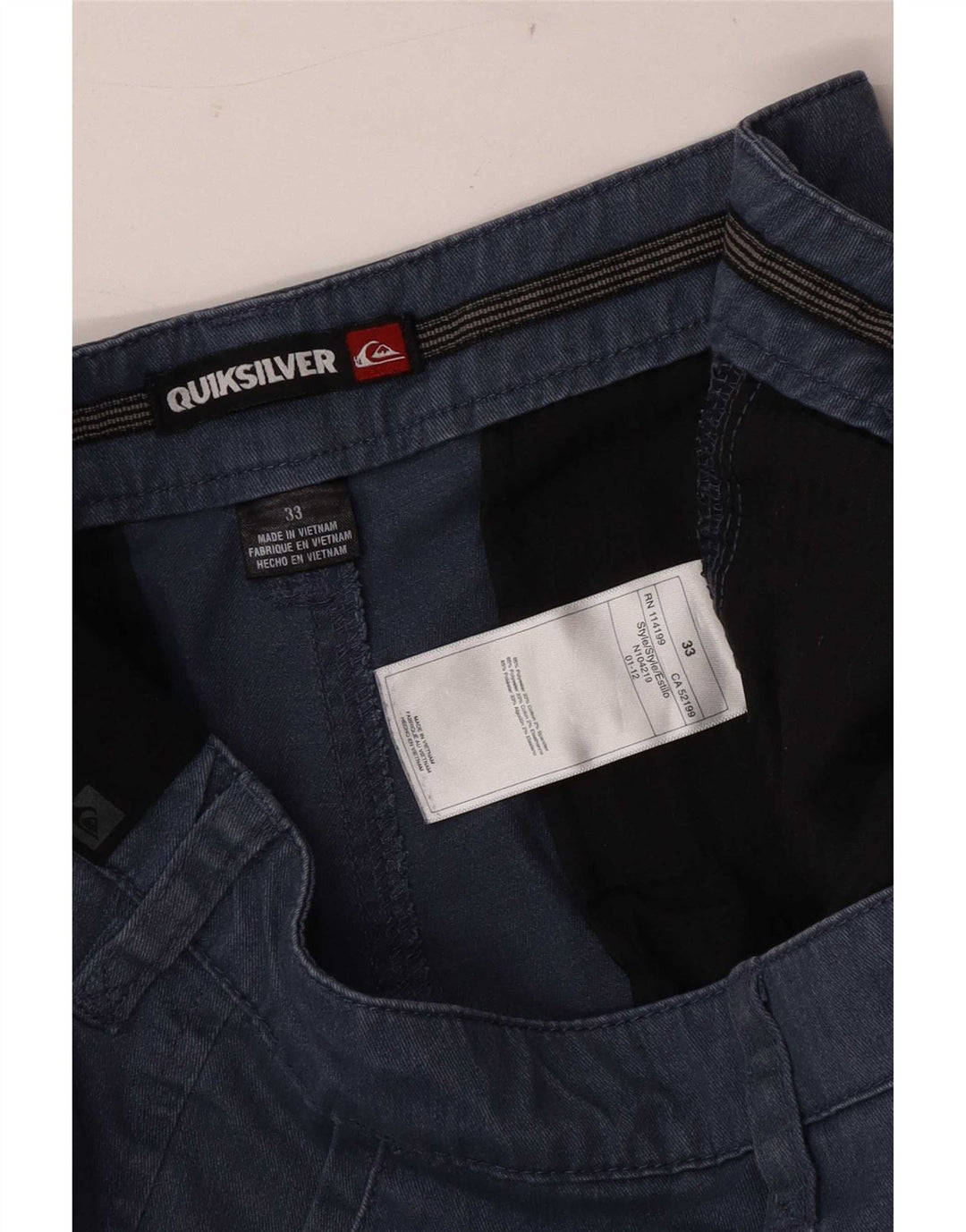 Quiksilver Chino Shorts til mænd W33 Medium Blue Bomuld