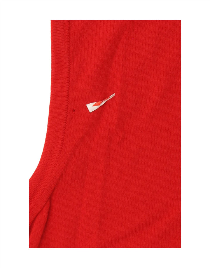 Vintage Herrevest Tank Top EU 48 Medium Rød Uld