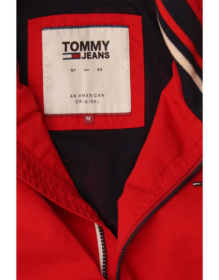 Tommy Hilfiger Herre Bomber Jacket UK 38 Medium Rød Colourblock