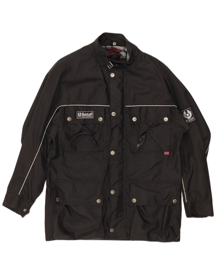 Belstaff Herre Racer Jacket UK 38 Medium Sort Nylon