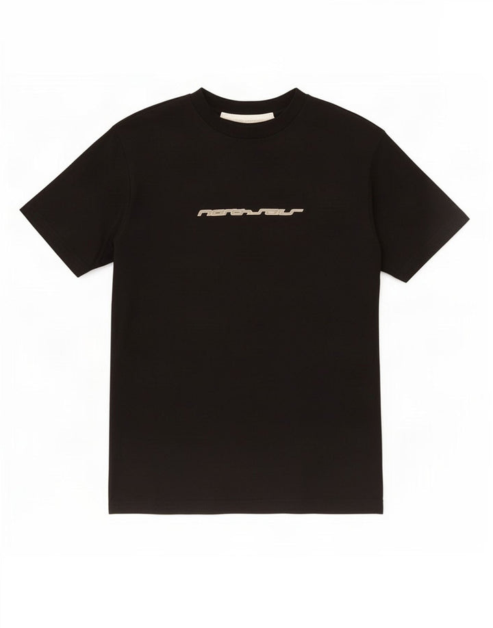 North Sails Herre Grafisk T-Shirt Top Stor Sort Bomuld