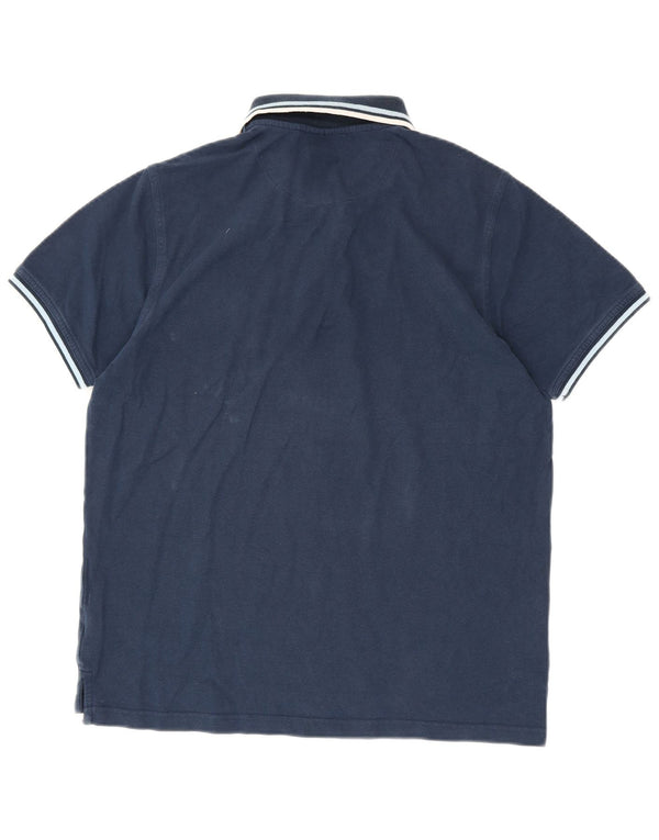 Pierre Cardin Herre Regular Fit poloshirt Stor marineblå stribet bomuld