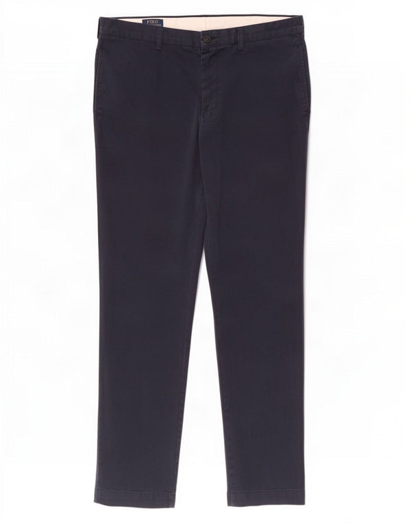 Polo Ralph Lauren Mens Straight Chino Trousers W36 L34 Navy Blue