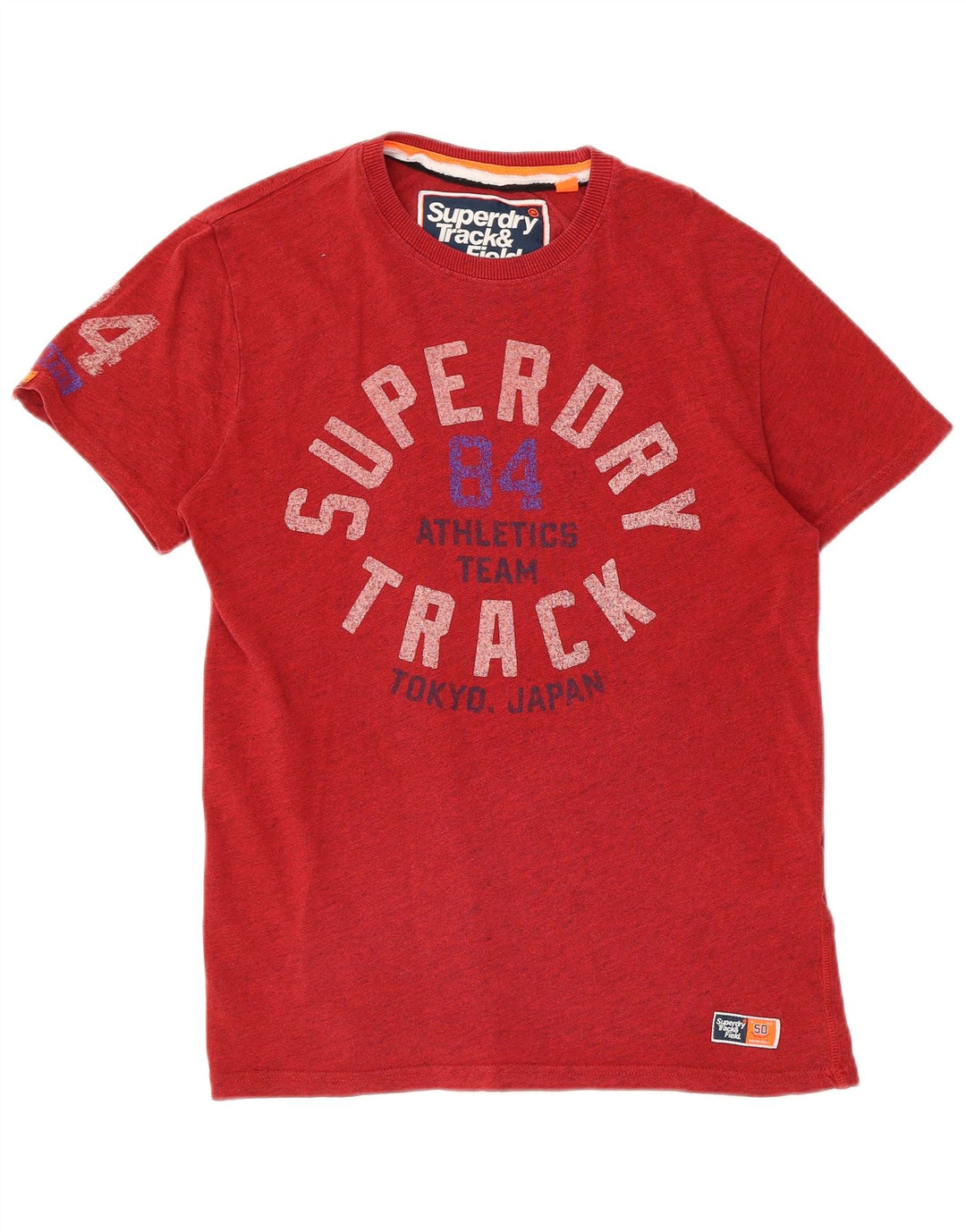 Superdry Grafisk T-shirt til mænd, medium rød bomuld