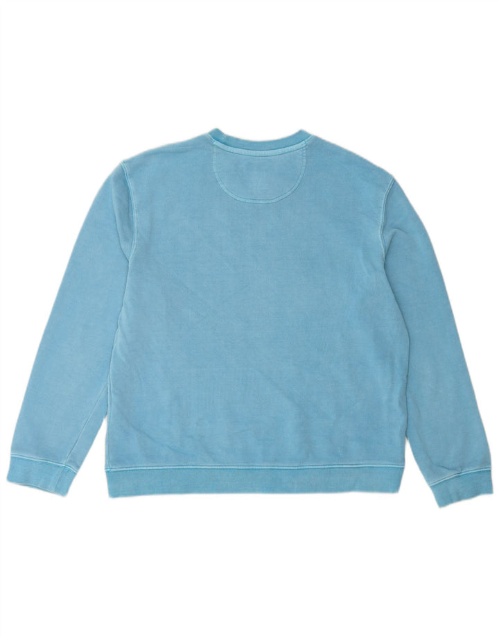 CREW CLOTHING Dame Oversized Sweatshirt Jumper UK 10 Small Blue Cotton