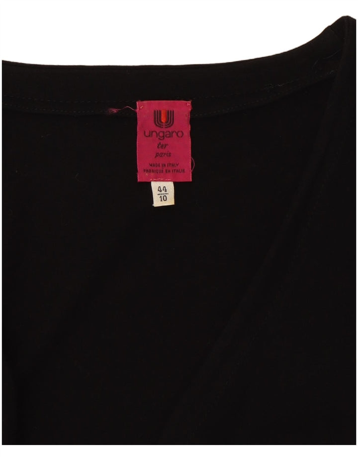 Ungaro Womens Bodycon Dress UK 10 Small Black