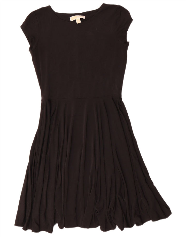 Michael Kors Dame A-Line Kjole UK 10 Lille Sort Polyester