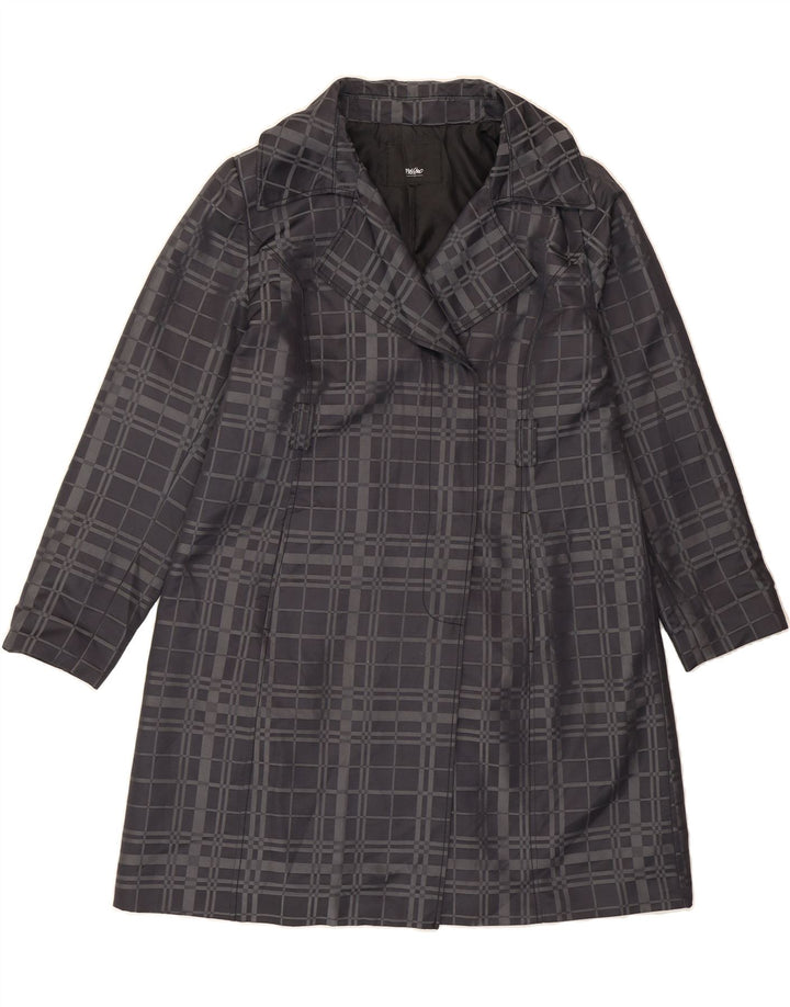 MOSSIMO Womens Overcoat UK 16 Large Grey Check Polyester Vintage Mossimo and Second-Hand Mossimo from Messina Hembry 