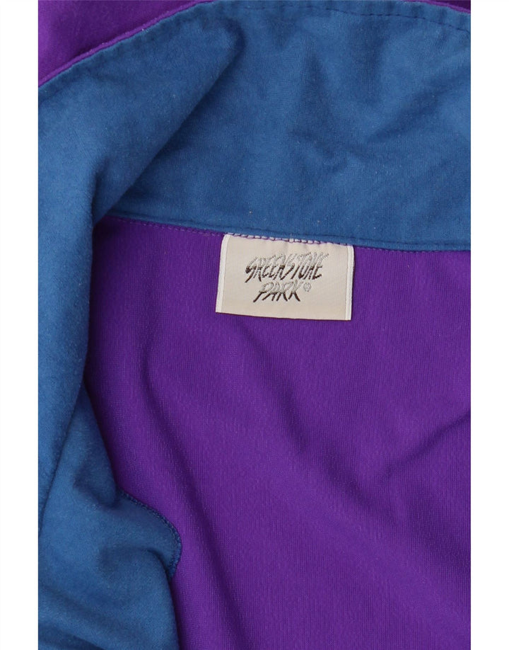 Greenstone Park Herre Zip Neck Sweatshirt Jumper Medium Lilla Colourblock