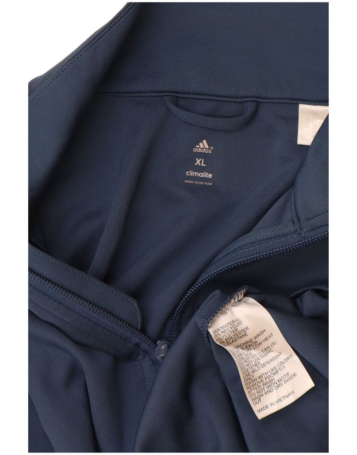 Adidas Womens Climalite træningsdragt topjakke UK 18 XL marineblå polyester