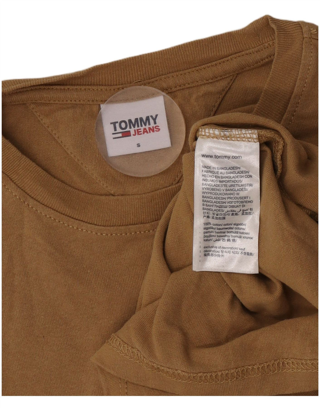 Tommy Hilfiger Herre T-Shirt Top Lille Brun Bomuld