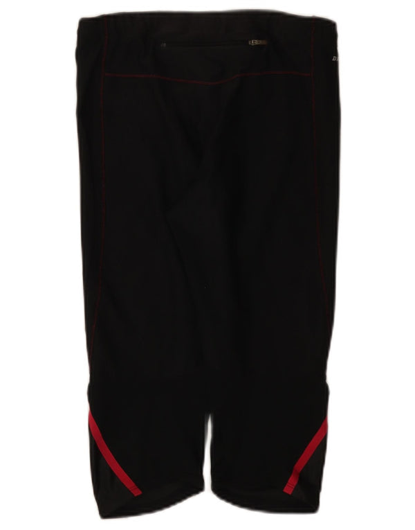 Nike Womens Dri Fit Capri Leggings UK 10 Small Black Colourblock
