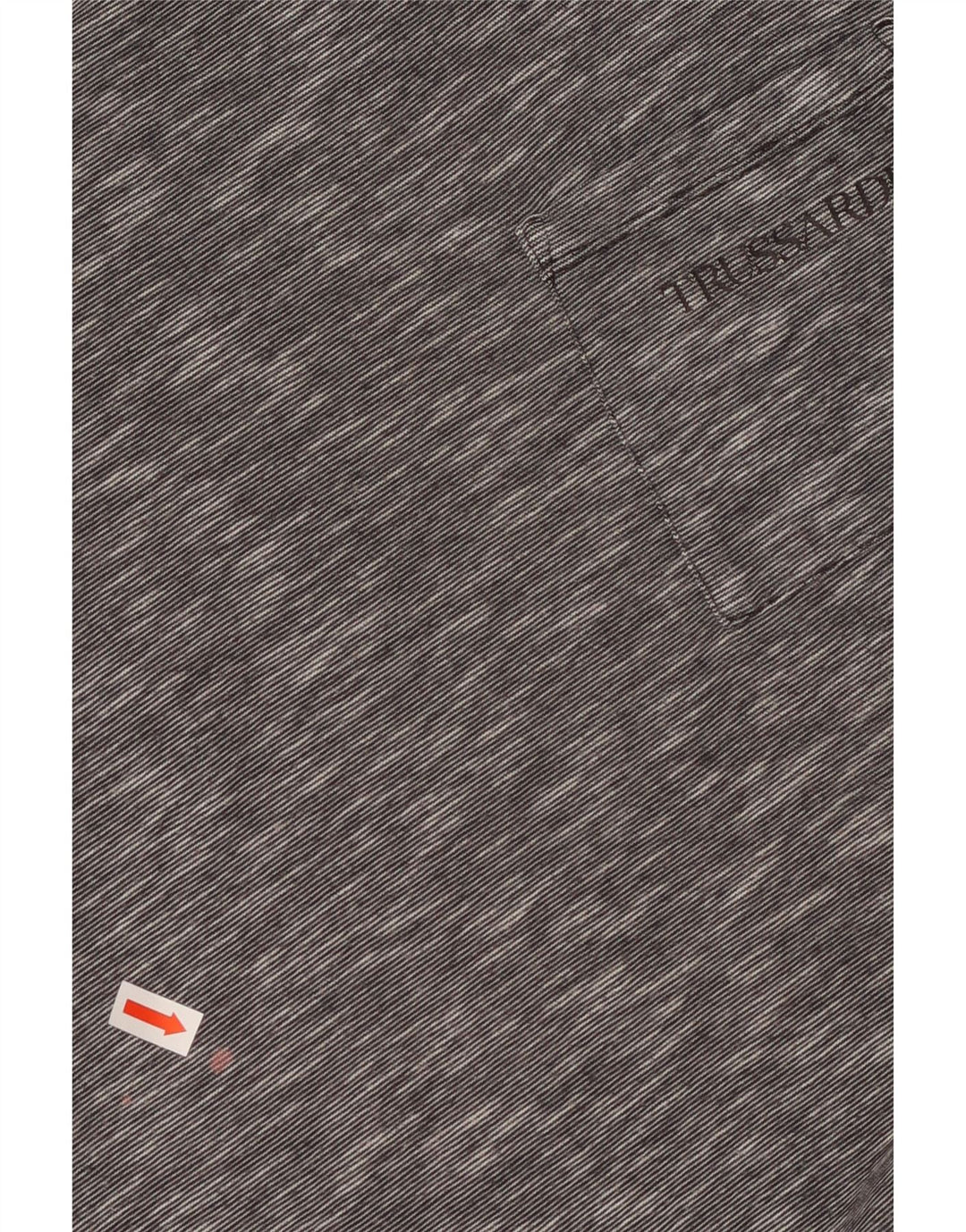 TRUSSARDI T-shirt til mænd, lille grå flækket bomuld