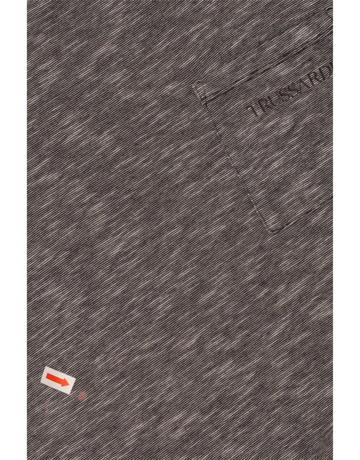 TRUSSARDI T-shirt til mænd, lille grå flækket bomuld