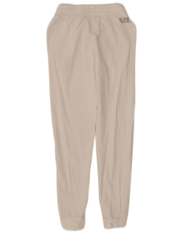 Emporio Armani Dame Grafisk træningsdragt Bukser Joggers UK 8 Small White