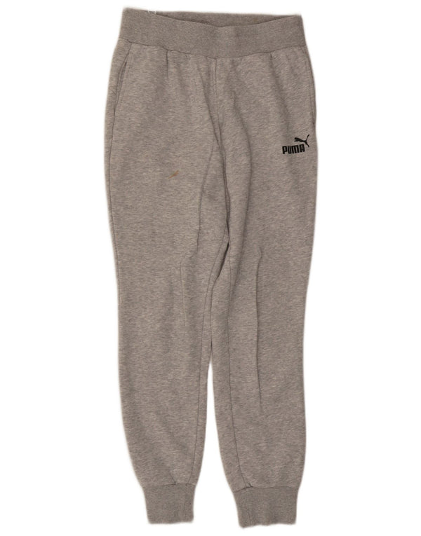Puma Womens Tracksuit Trousers Joggers UK 8 Small Grey Flecked Cotton