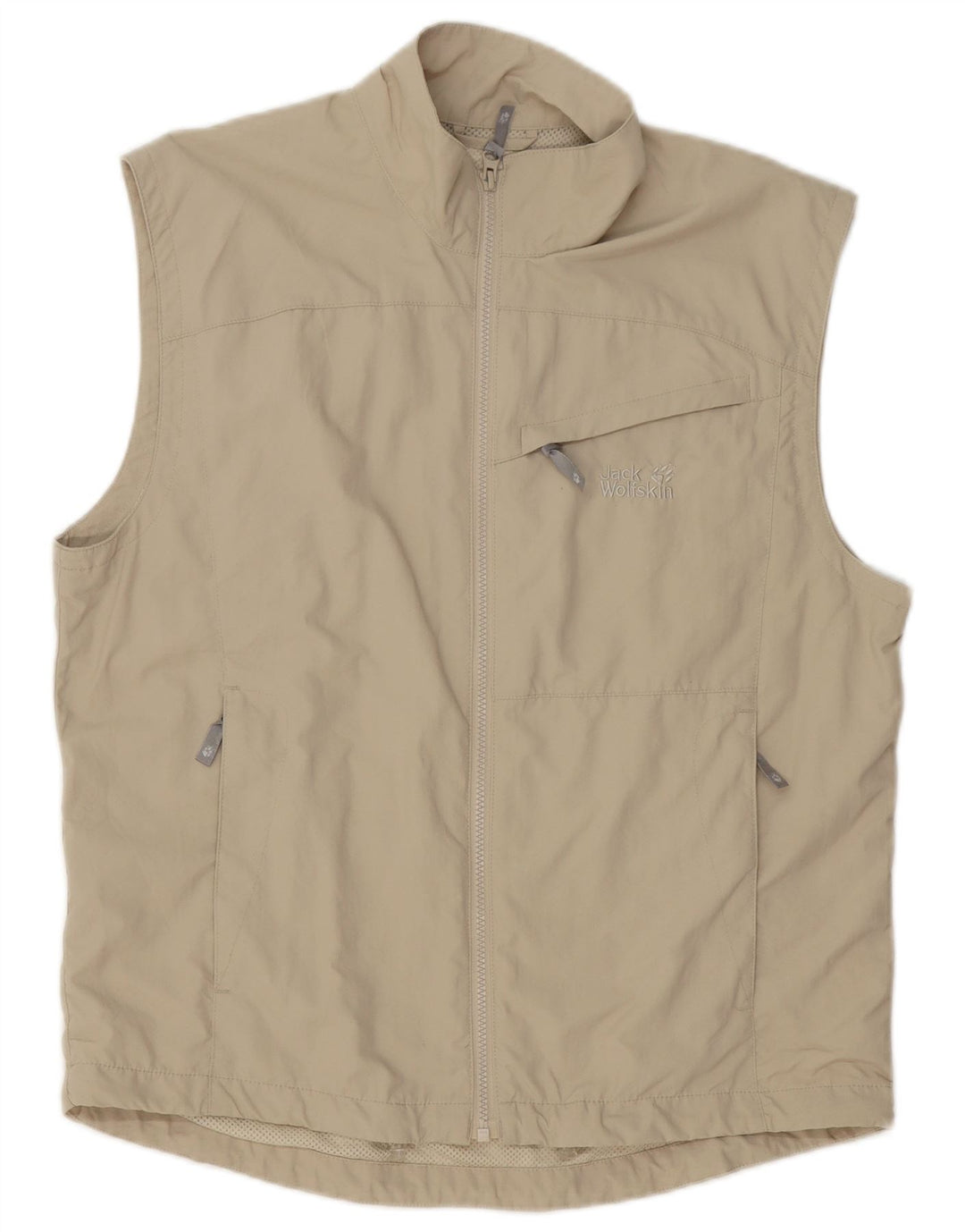Jack Wolfskin Herre ærmeløs træningsdragt Topjakke UK 36/38 Medium Beige