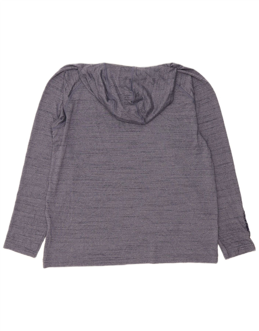 UNDER ARMOR Herre Heat Gear Hooded Top Langærmet Large Navy Blue Flecked