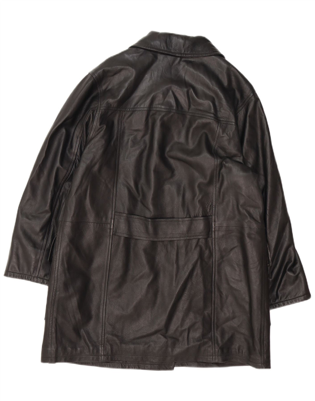 Vintage Dame Oversized Dobbeltradet Frakke IT 42 Medium Sort