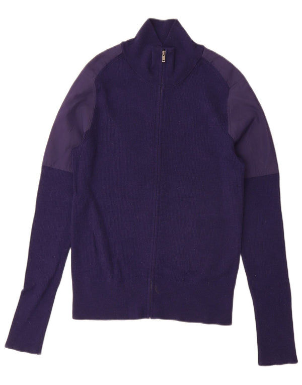 Cos Herre Cardigan Sweater Small Navy Blue Colourblock