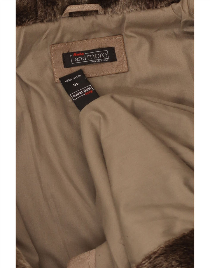 Bata and More Dame Hætte Ruskindsjakke IT 46 Large Beige Læder