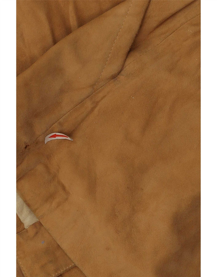 Vintage dame ruskindsjakke IT 46 Stort beige læder