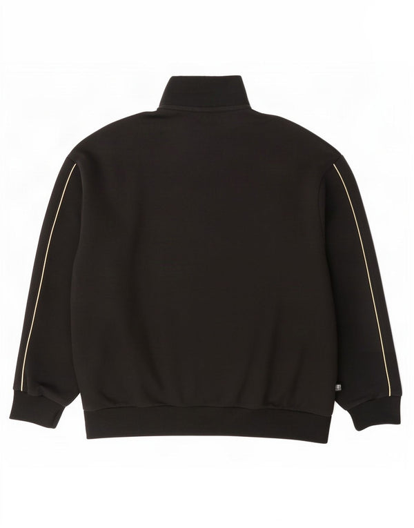 Puma Sweatshirt med lynlås til mænd, lille sort bomuld