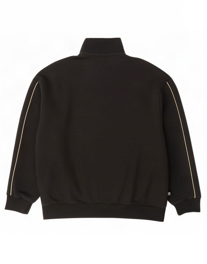 Puma Sweatshirt med lynlås til mænd, lille sort bomuld