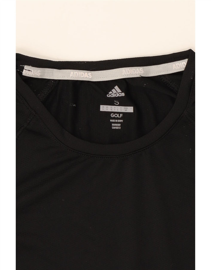 ADIDAS Womens Top Long Sleeve UK 10 Small Black Polyester Vintage Adidas and Second-Hand Adidas from Messina Hembry 