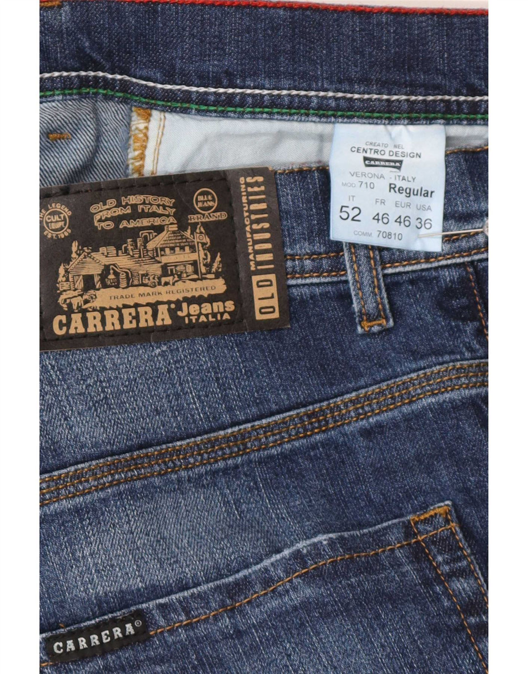 Carrera Herre 710 Regular Straight Jeans W36 L34 Blå Bomuld