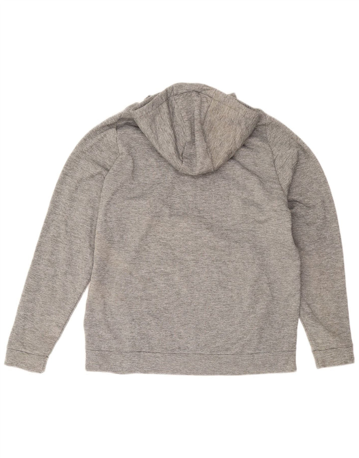 Nike Herre Dri Fit Hættetrøje Sweater med lynlås Large Grå Polyester