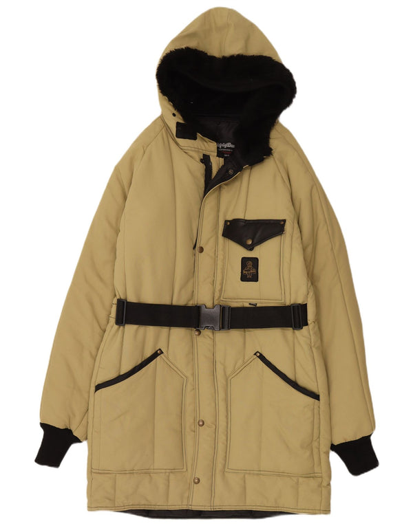 Refrigiwear Dame hætte polstret frakke UK 18 XL gul nylon