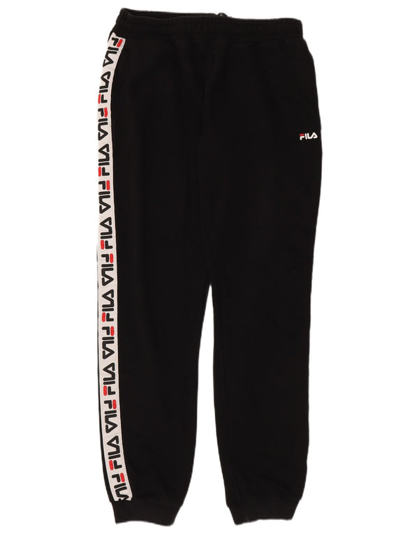 Fila Herre grafisk træningsdragt Bukser Joggers Large Sort Colourblock Bomuld
