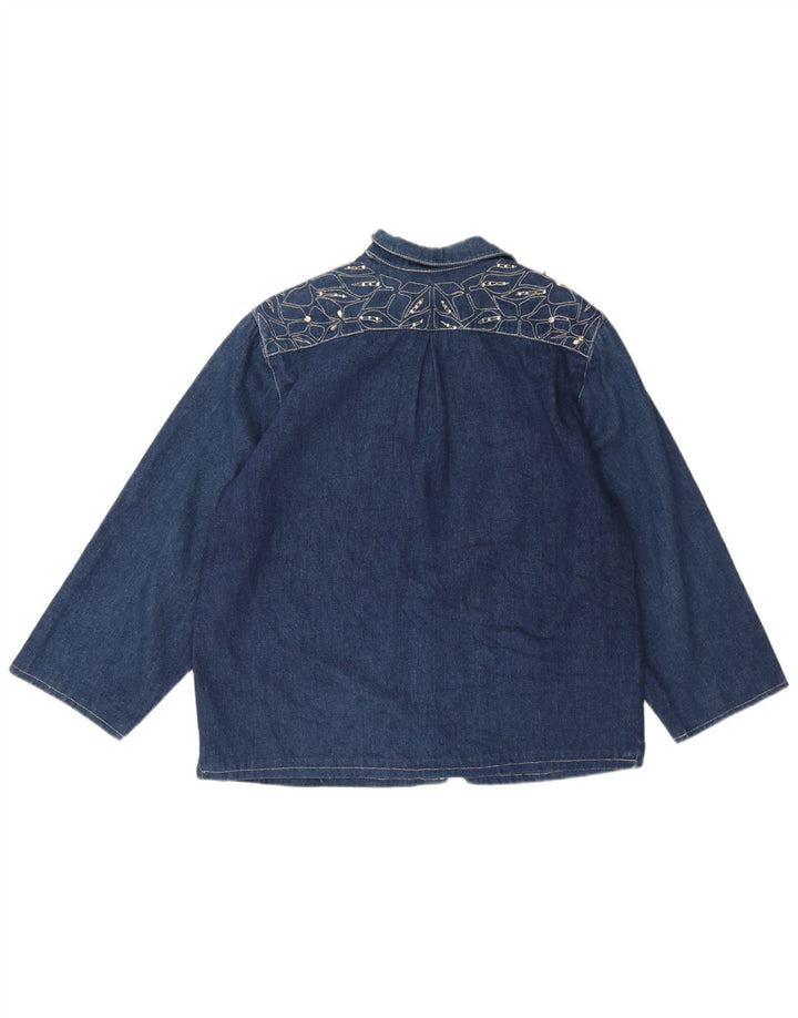 Giorgio Grati Dame denimjakke IT 44 Medium Blue Bomuld