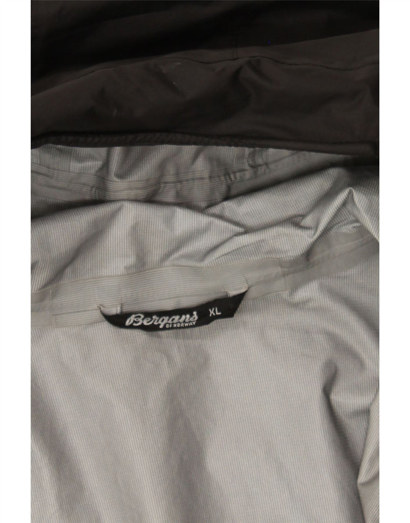 BERGANS Womens Oversized Hooded Rain Jacket UK 18 XL Black Polyester Vintage Bergans and Second-Hand Bergans from Messina Hembry 