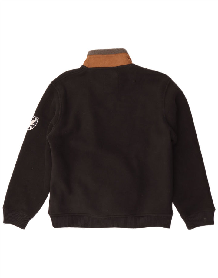 Atlas Til Mænd Herre Fleecejakke Stor Sort Colourblock Polyester