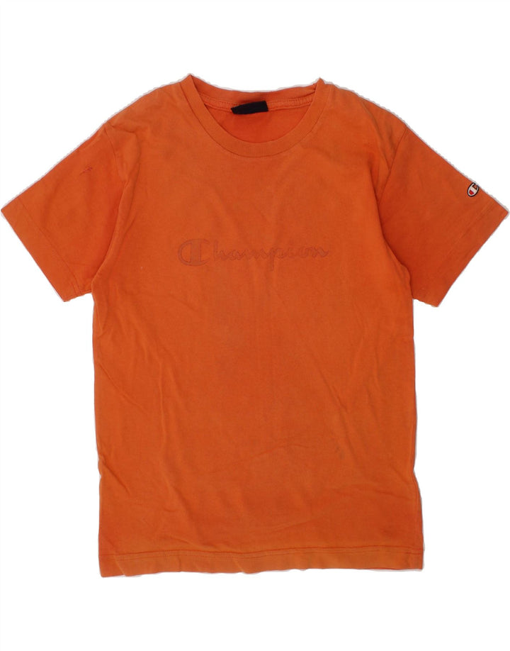 CHAMPION Boys Graphic T-Shirt Top 7-8 Years Orange Cotton Vintage Champion and Second-Hand Champion from Messina Hembry 